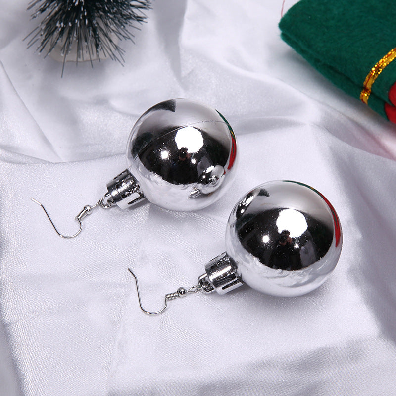 Round Ball Ear Hook Female Holiday Rings