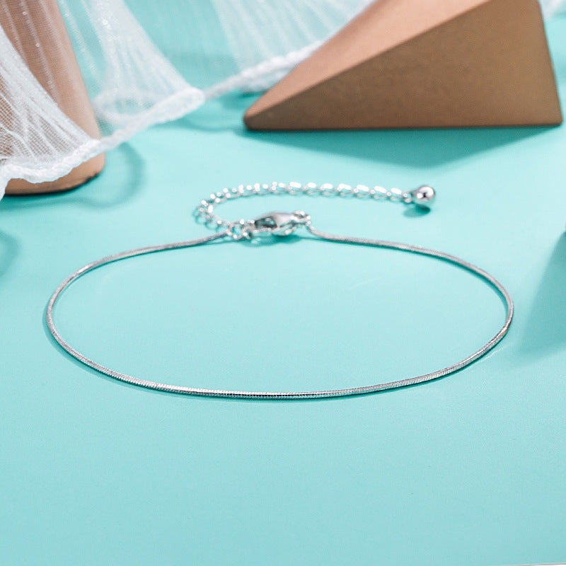 Bone White Match Choker Single Chain Personalized Fashionable Foot Bracelet