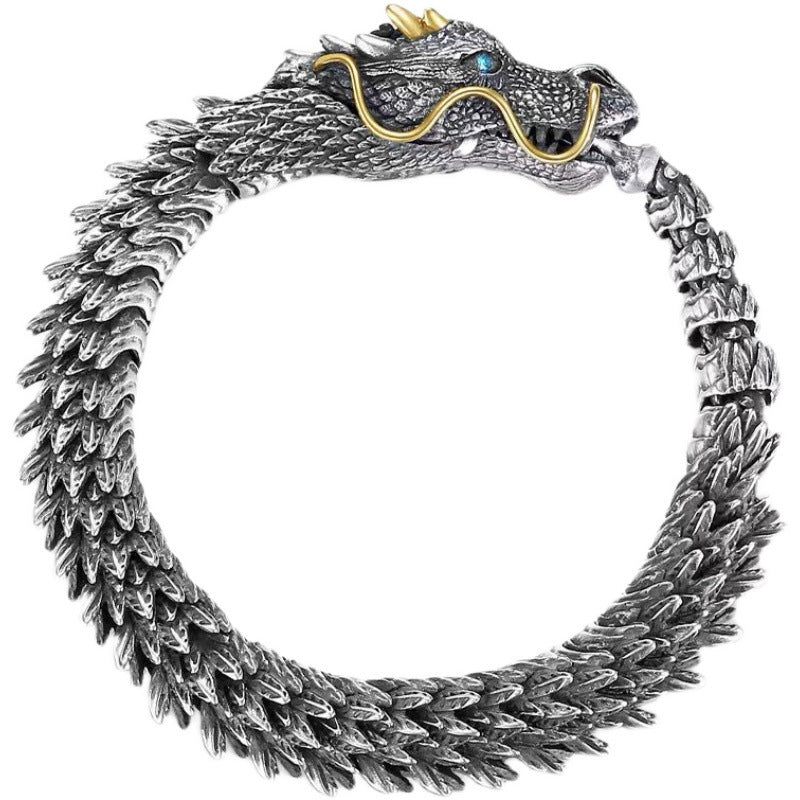 Men's Retro Faucet Power Style Personalized Trendy Collection Grade Birthday Bracelet