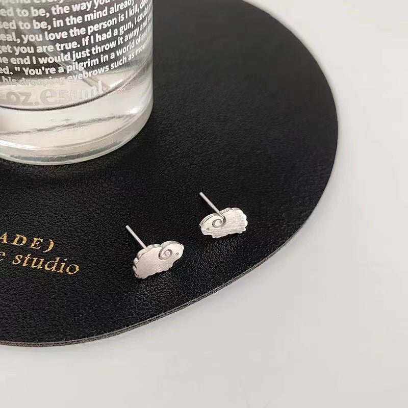 Cute Little Sheep Female Trendy Heart Petite Personal Stud Earrings