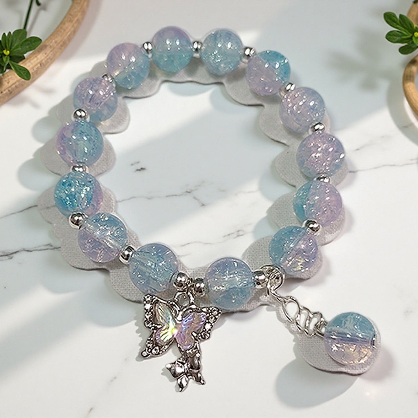 Fantasy Flower Glazed Female Gradient Contrast Bracelet