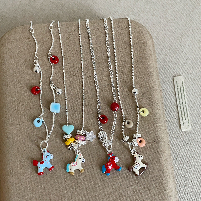 Love Pony Female Unique Trendy Wild Sweater Necklaces