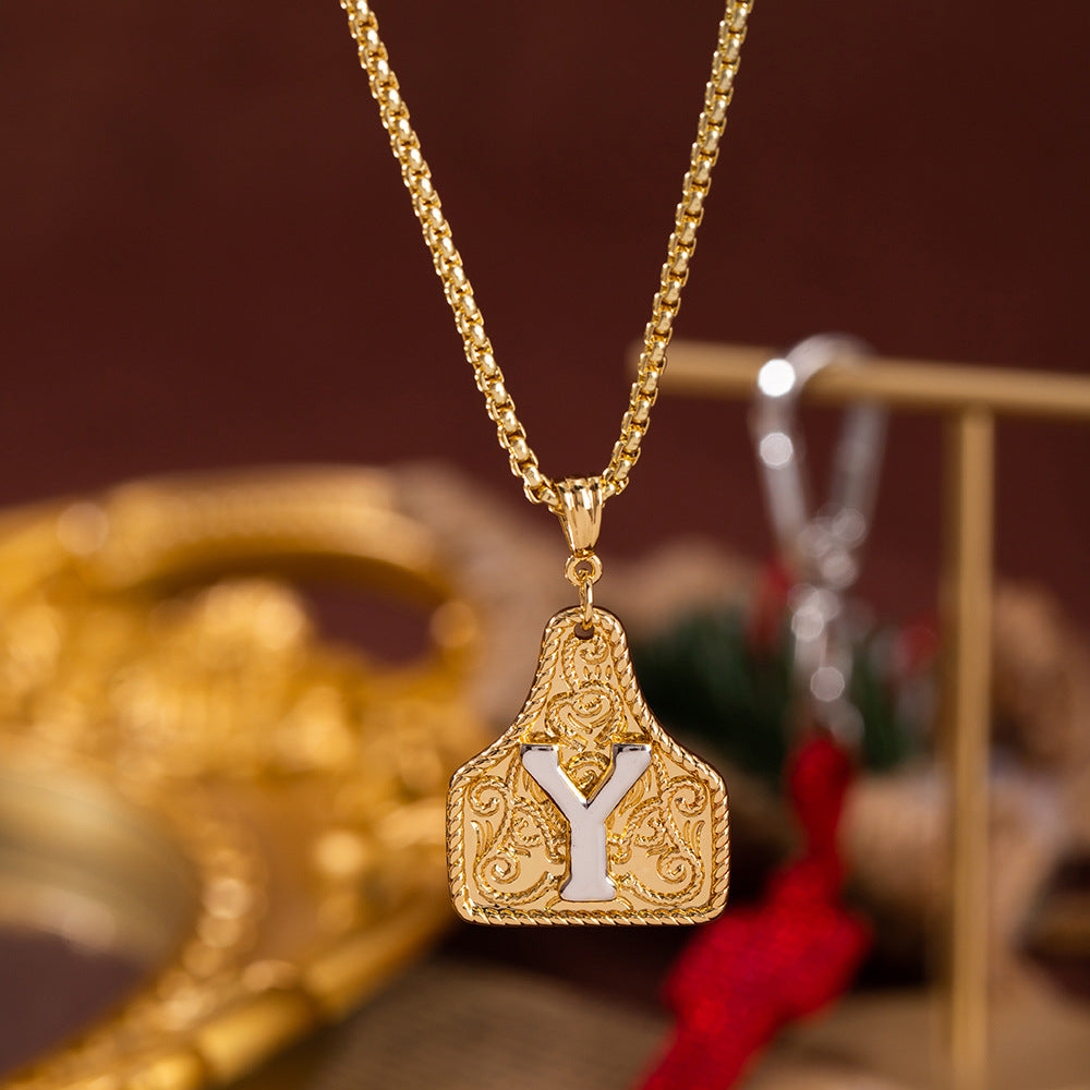 Women's Fashion English Letters Electroplated Copper For Design Personalized Clavicle Necklace