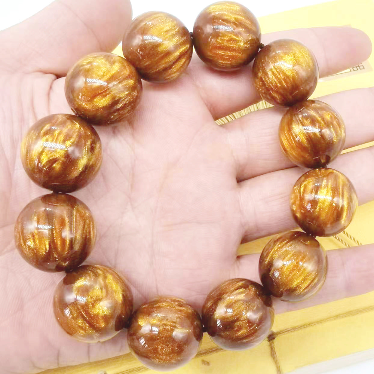 Willow Pagoda Single Circle Prayer Beads National Style Stall Resin Bracelet