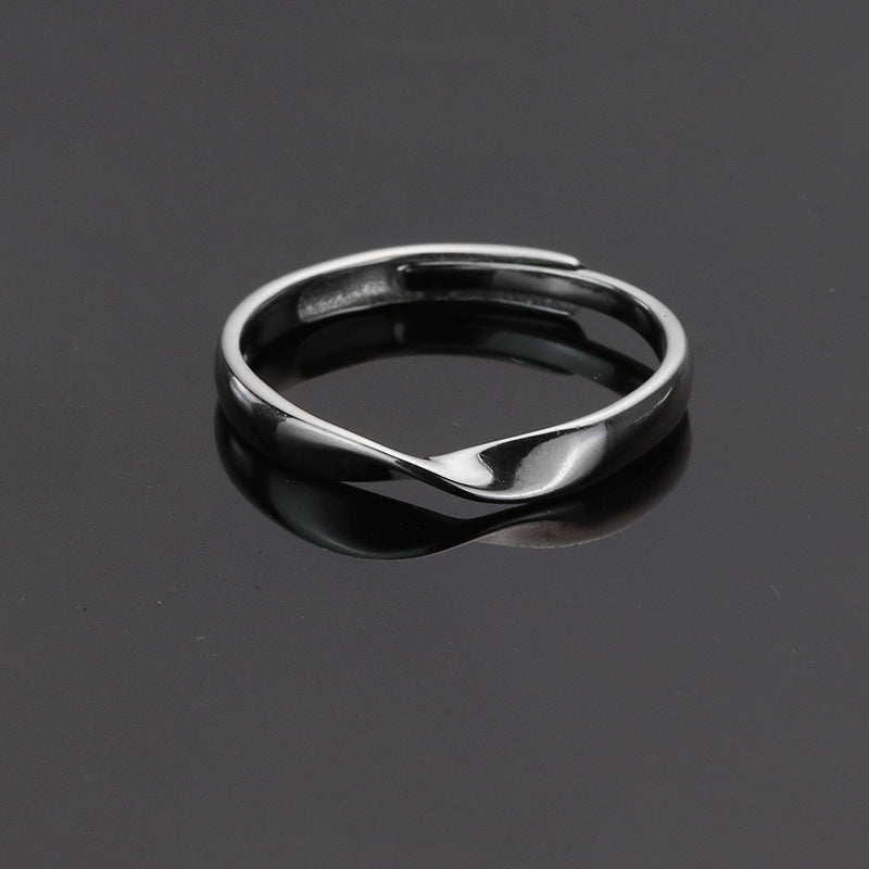 Women's & Men's Strip Couple Pair Of Light Luxury Rings