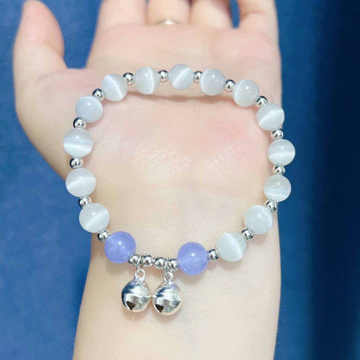 Starry Sky Butterfly Glazed Female Ice Transparent Glass Bead Bracelets