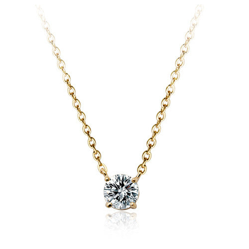 Women's Simulation Moissanite Super Flash Temperament Entry Lux Necklaces