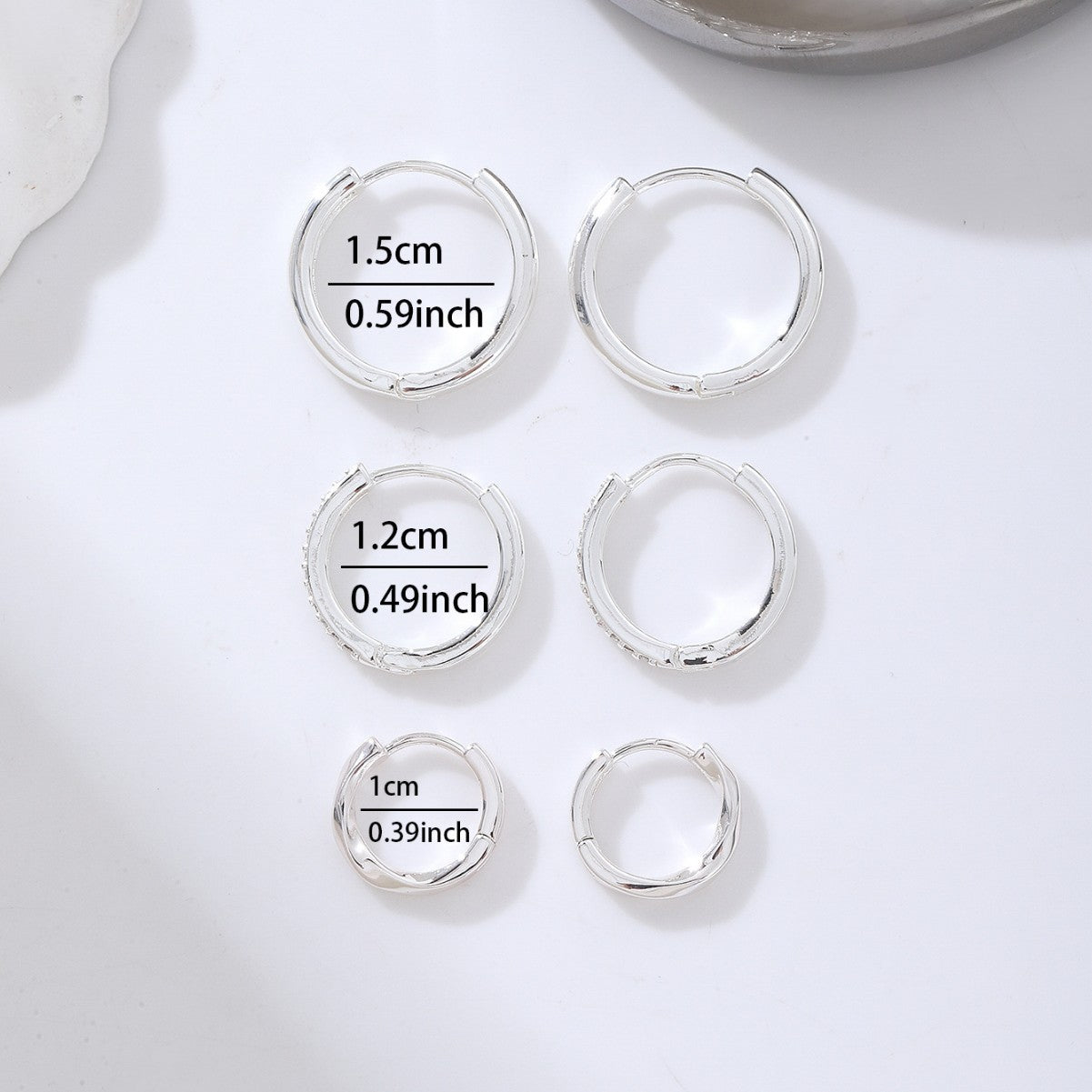 Women's Sier Clip Fashion Simple Inlaid Synthetic Rings