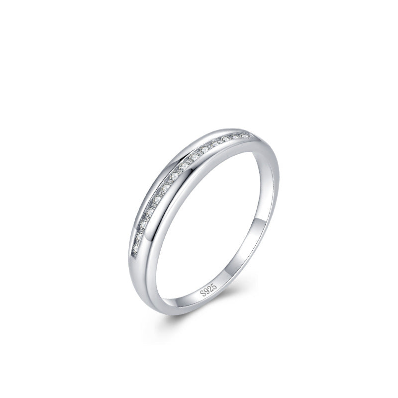 Women's Sterling Sier Personalized Simple Geometric Fashion Rings