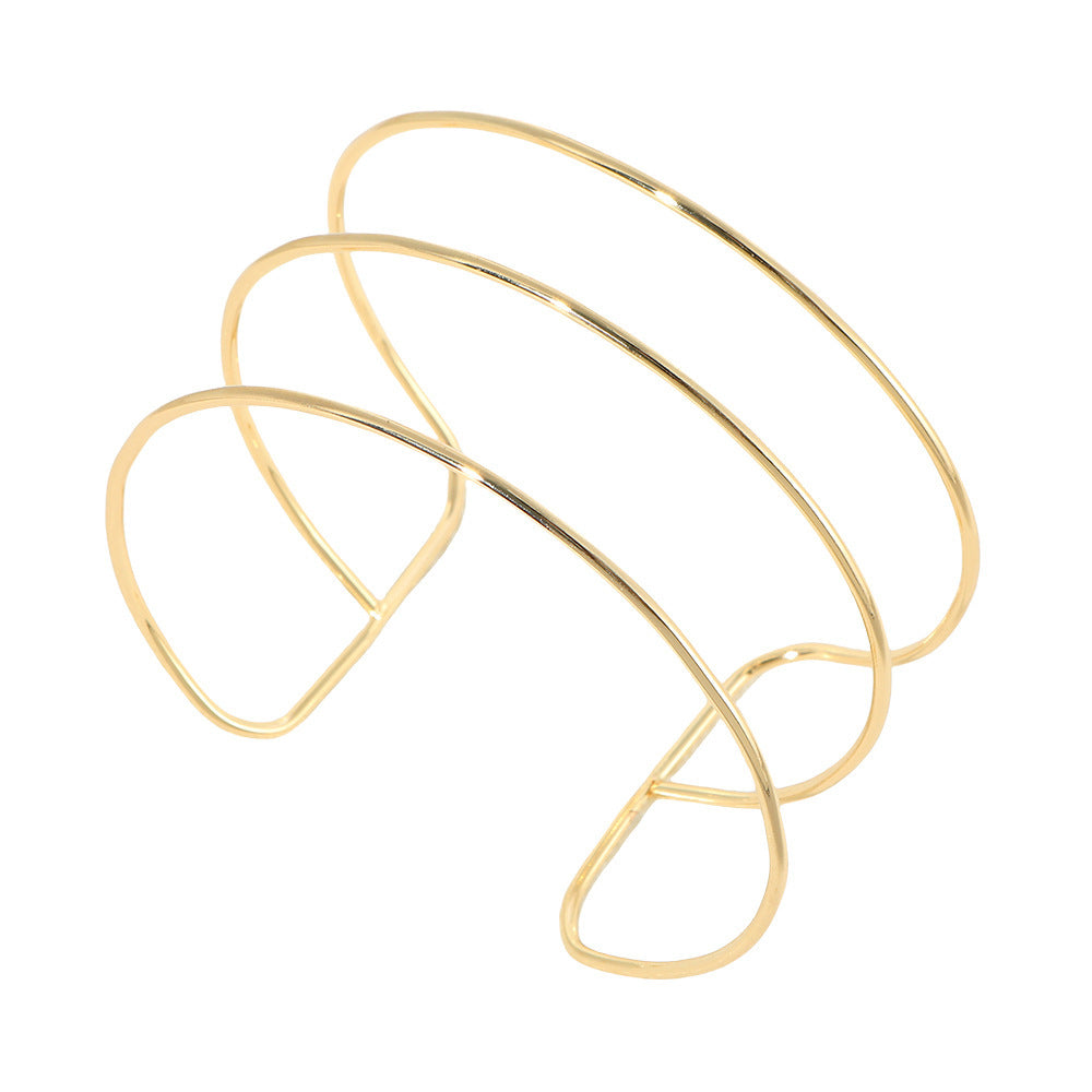 Women's Upper Arm Golden Bride Open-ended Simple Bracelet