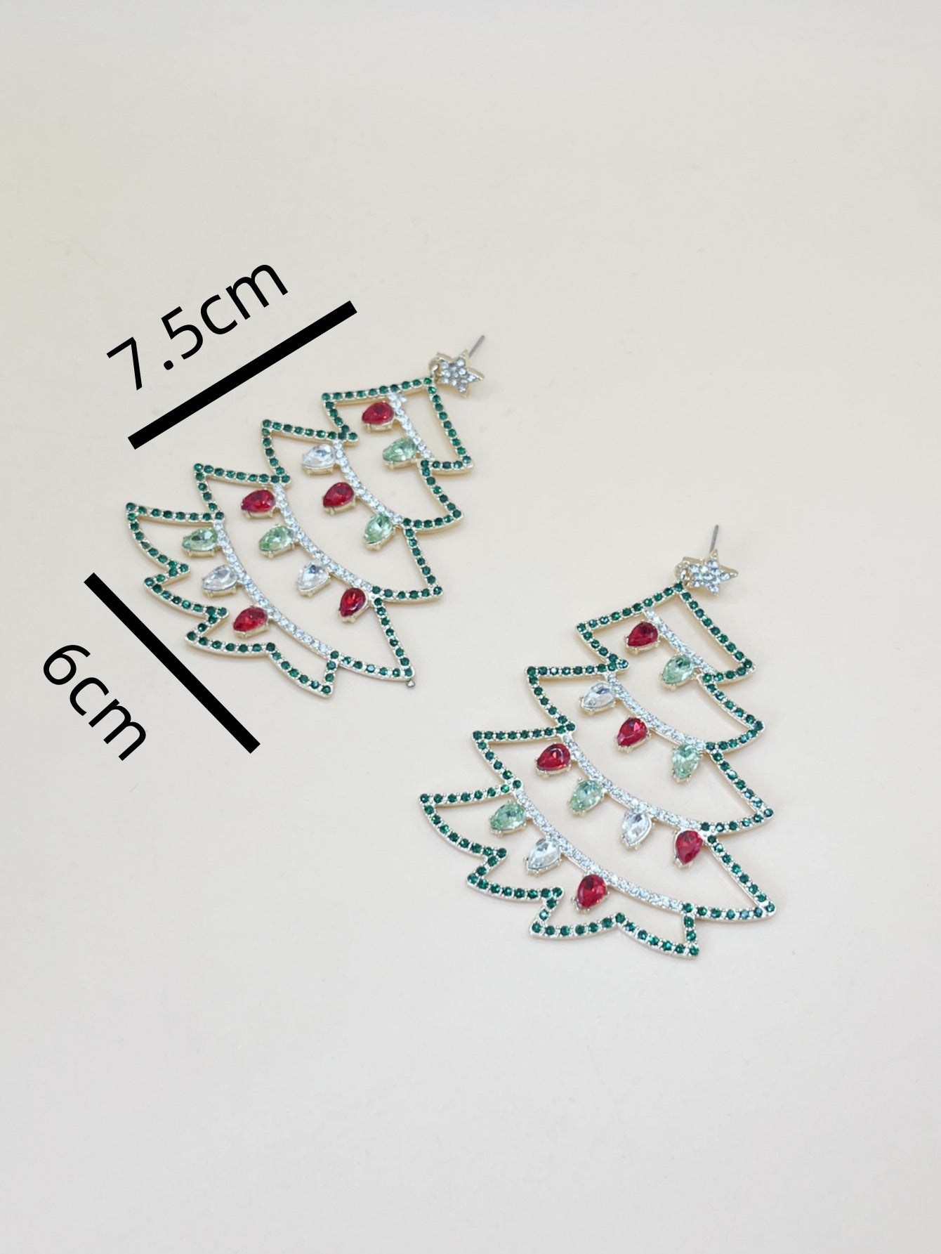 Snowflake Christmas Tree Fashion Trend Holiday Earrings