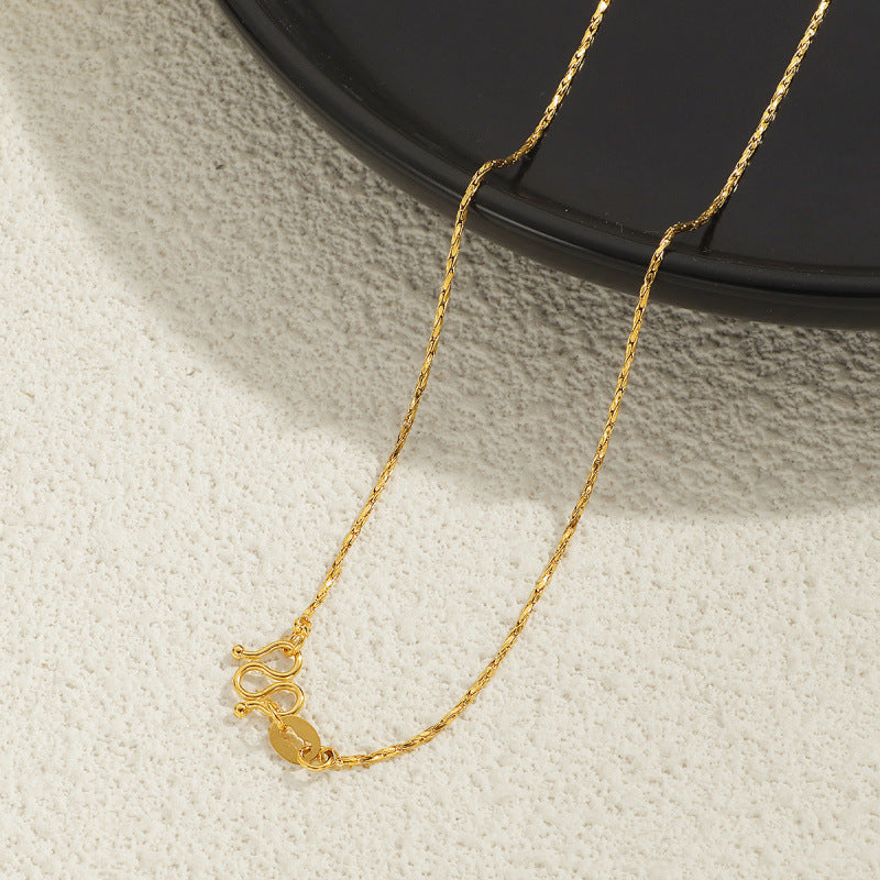 Full Body Titanium Steel Elegant Buckle Necklaces