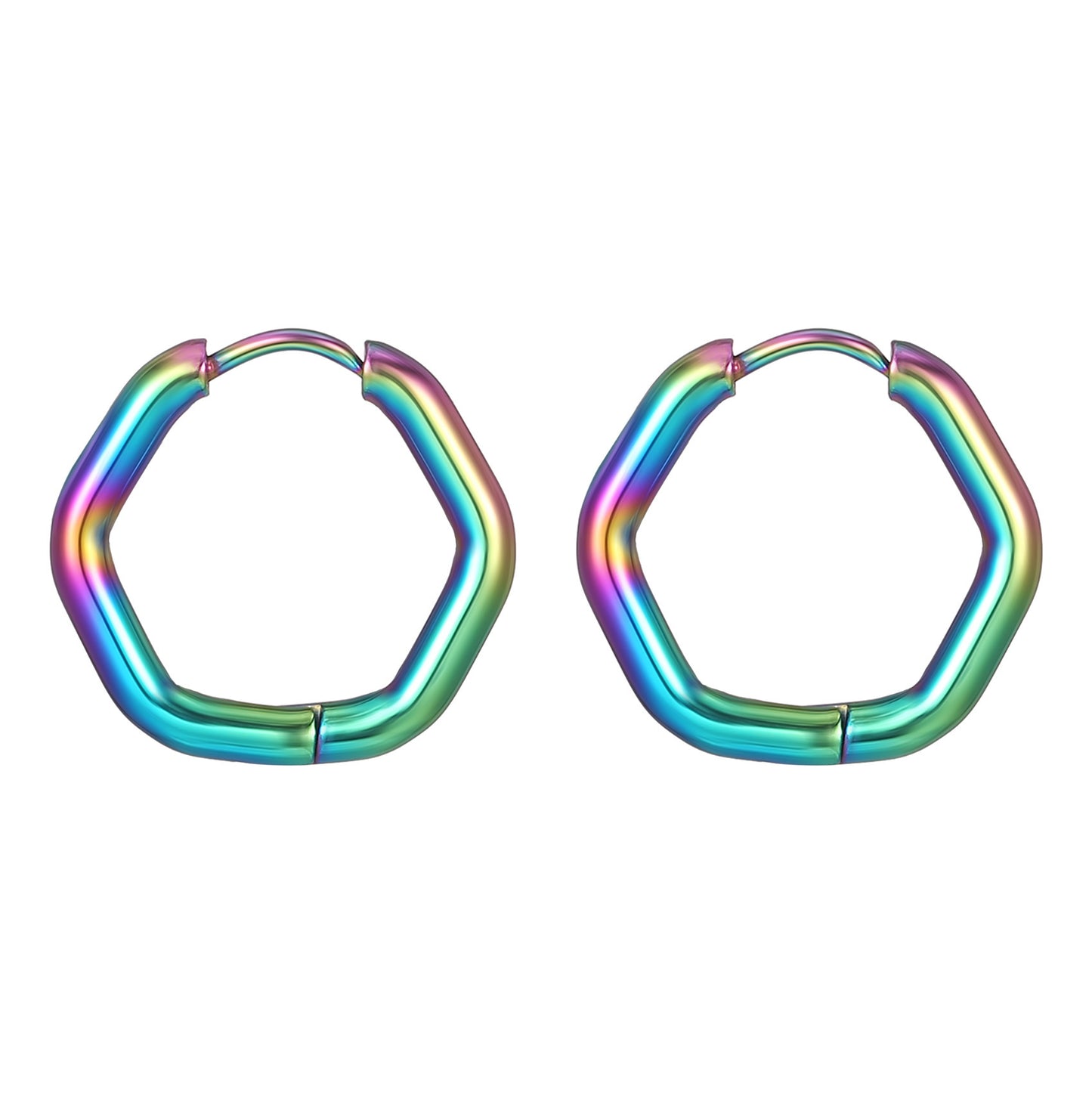Geometric Shaped Stainless Steel Clip Trendy Fashion Five-pointed Star Peach Ear Buckle