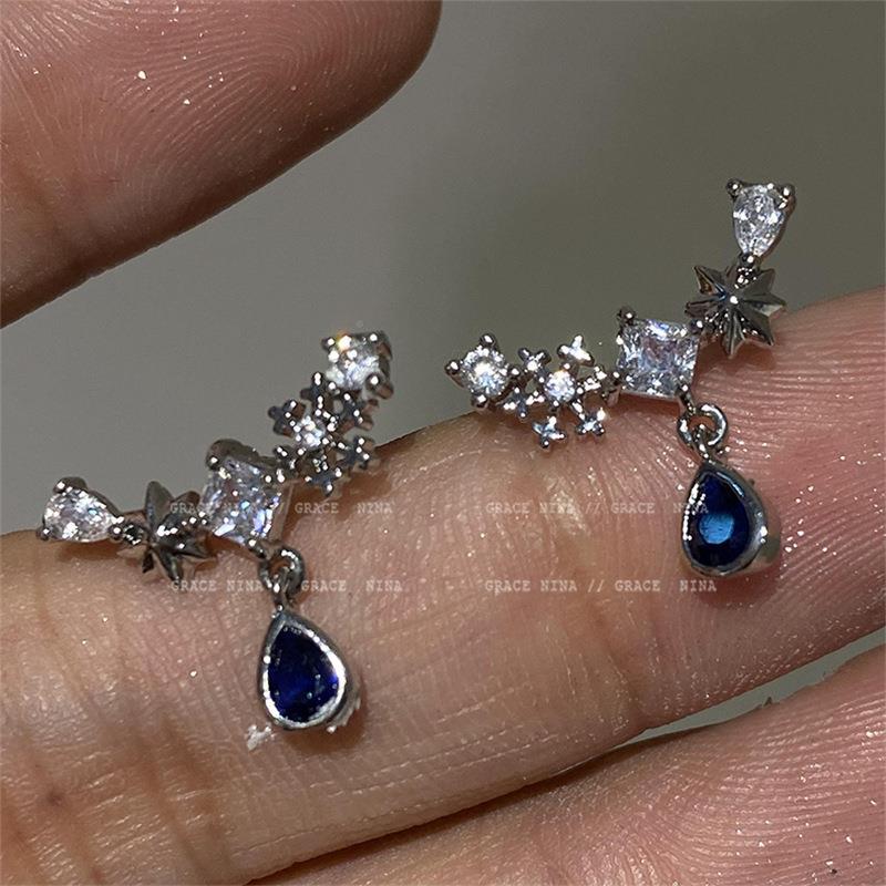 Delicate Pearl Crystal Eardrops Gentle Elegant Ear Buckle