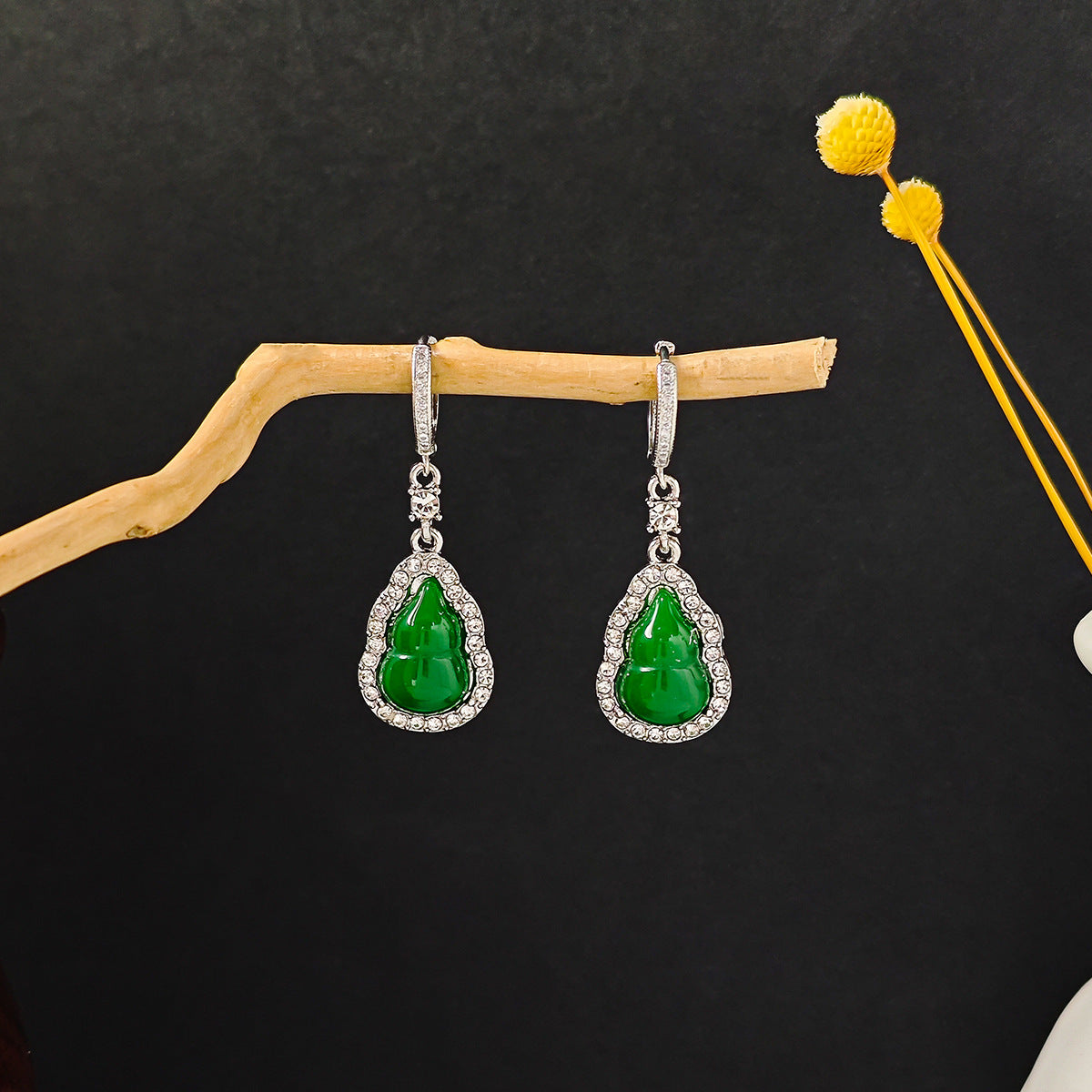Chinese Ancient Style Beaded Long Fringe Han Earrings