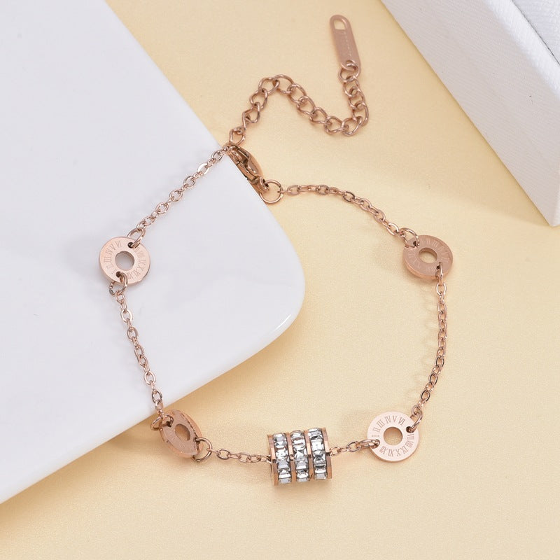 Women's Small Waist Korean Style Simple Titanium Bracelets