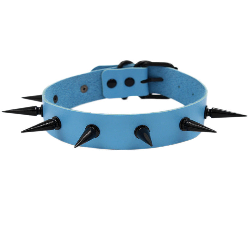 Exaggerated Spike Black Nail Collar Nightclub Punk Rivet Clavicle Necklaces