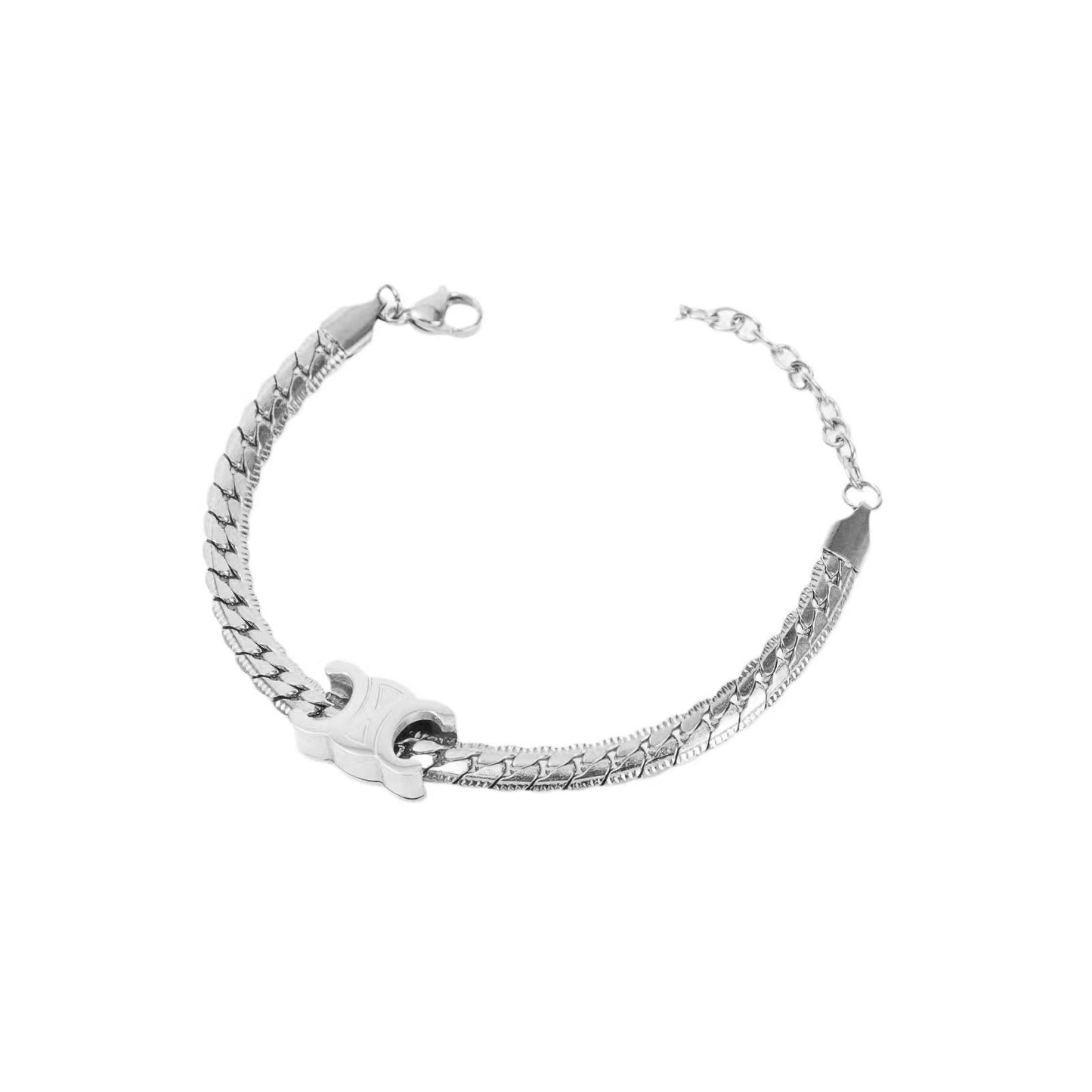 Women's Simple Arc Chain Titanium Steel Elegant Bracelets
