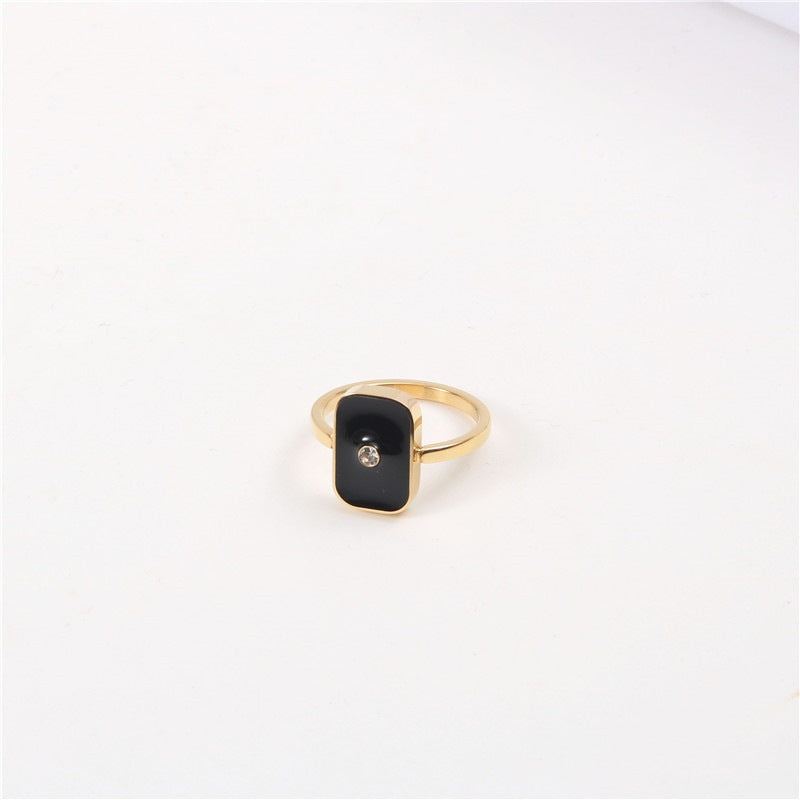 Fashion Square Black Face Female Cold Style Trendy Titanium Steel Bracelet