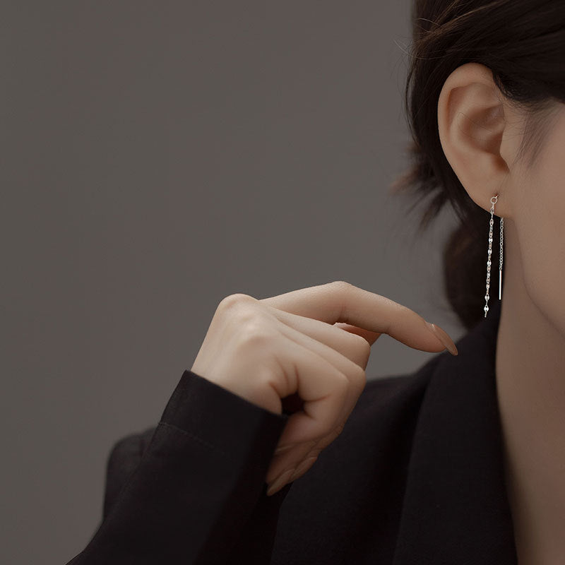 Tree Sier Plated Temperament Shining Tassel Modified Face Shape Beautiful Rings