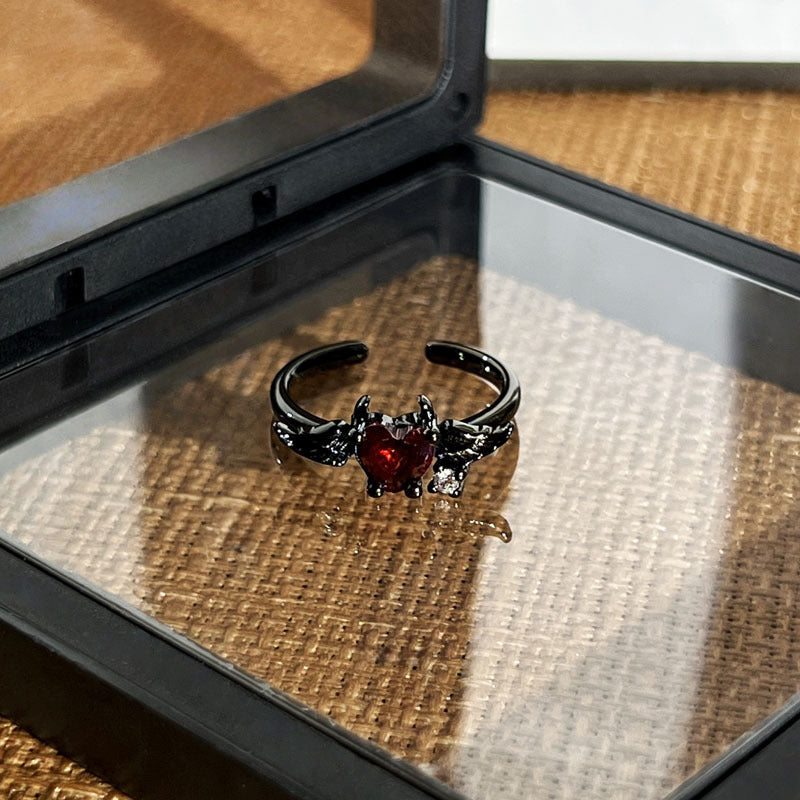 Lost Lava Dark Bat Demon Wing Open Asexuality Wind Sweet Ring