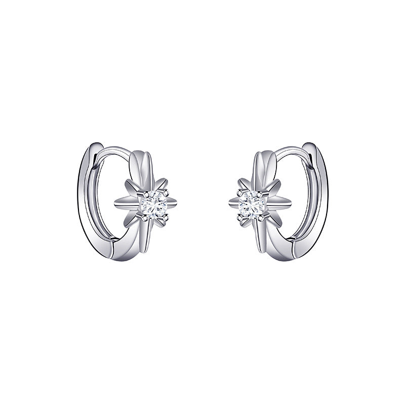 Korean Style Eight Awn Star Clip Temperament Entry Lux Unique Ear Buckle