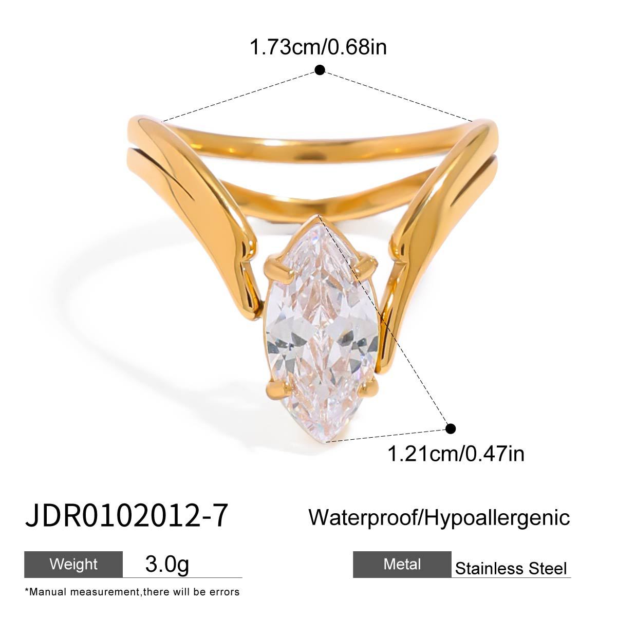 Diamond Light Luxury High-grade Titanium Jewellery Ring