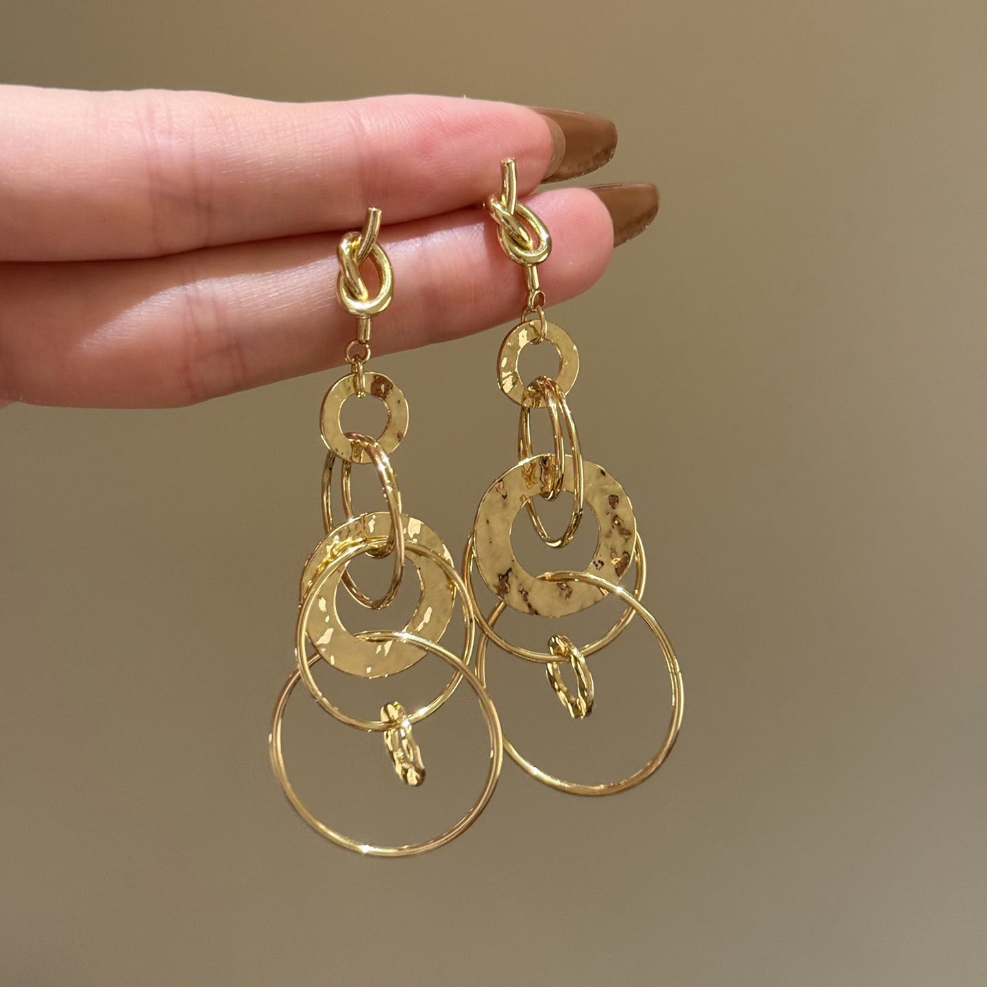 Style Metal Geometry Fashion High Sense Big Niche Design Stud Earrings