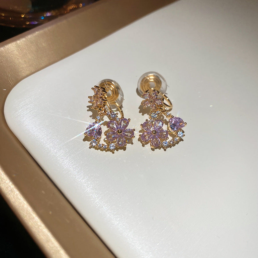 Tassel Ear Clip Vintage Court Style Rings