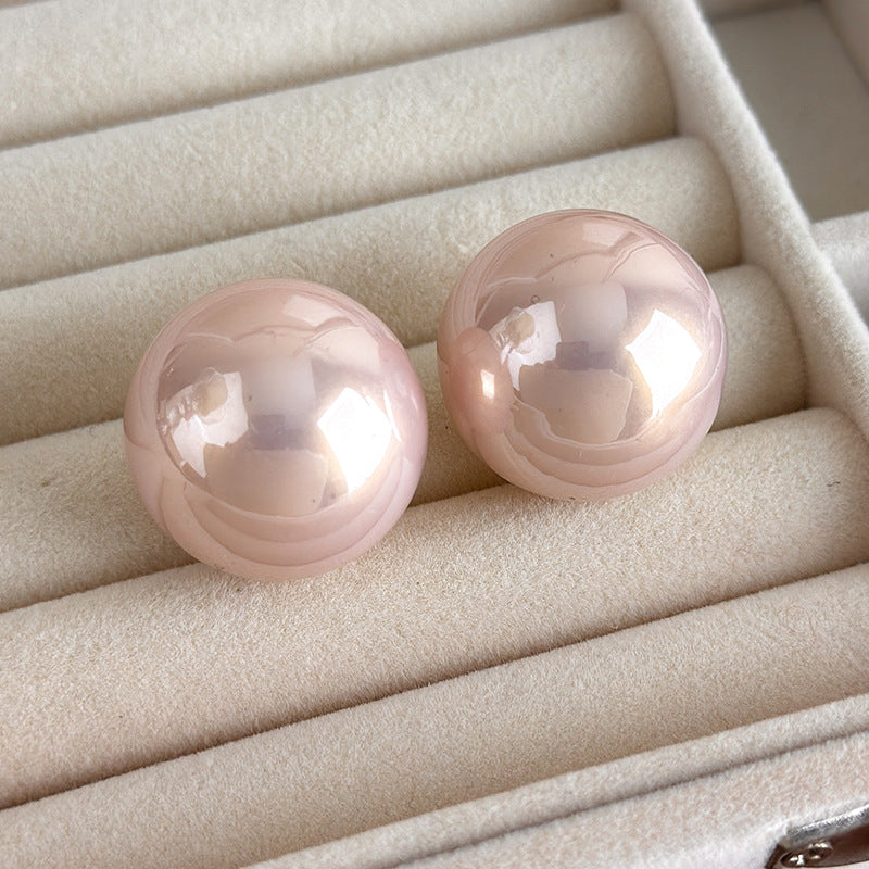 Ear Female Baroque Large Pearl Light Luxury High Sense Stud Earrings