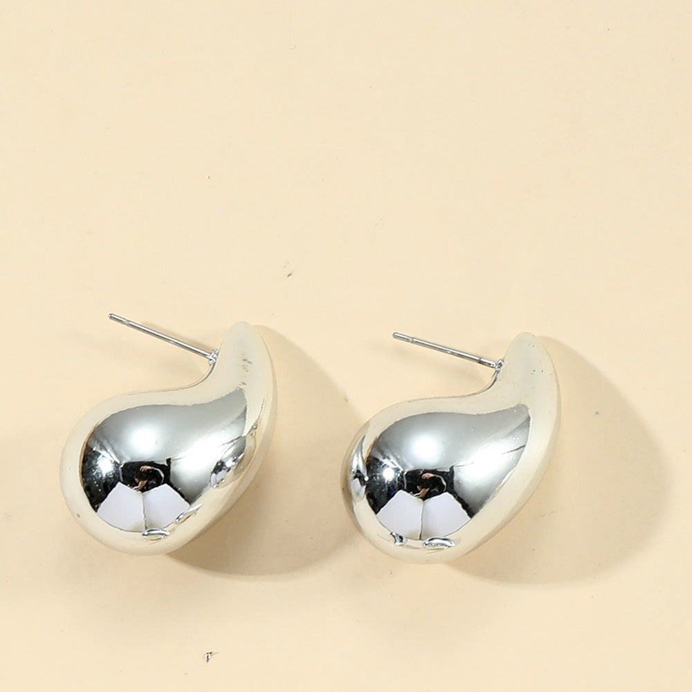 Women's Graceful Simple Gold Water Drop High-grade Earrings