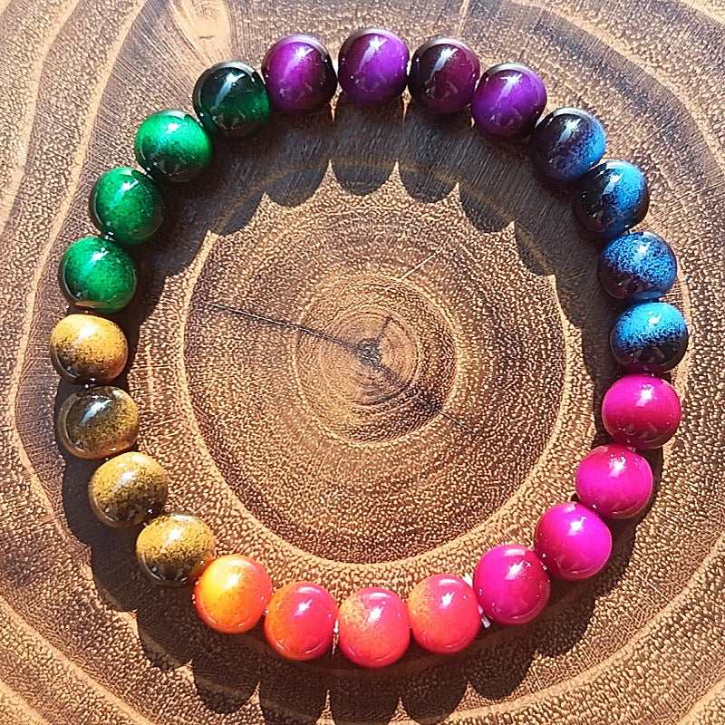 Versatile Classic Comfortable Xi Glass Tigereye Bracelet