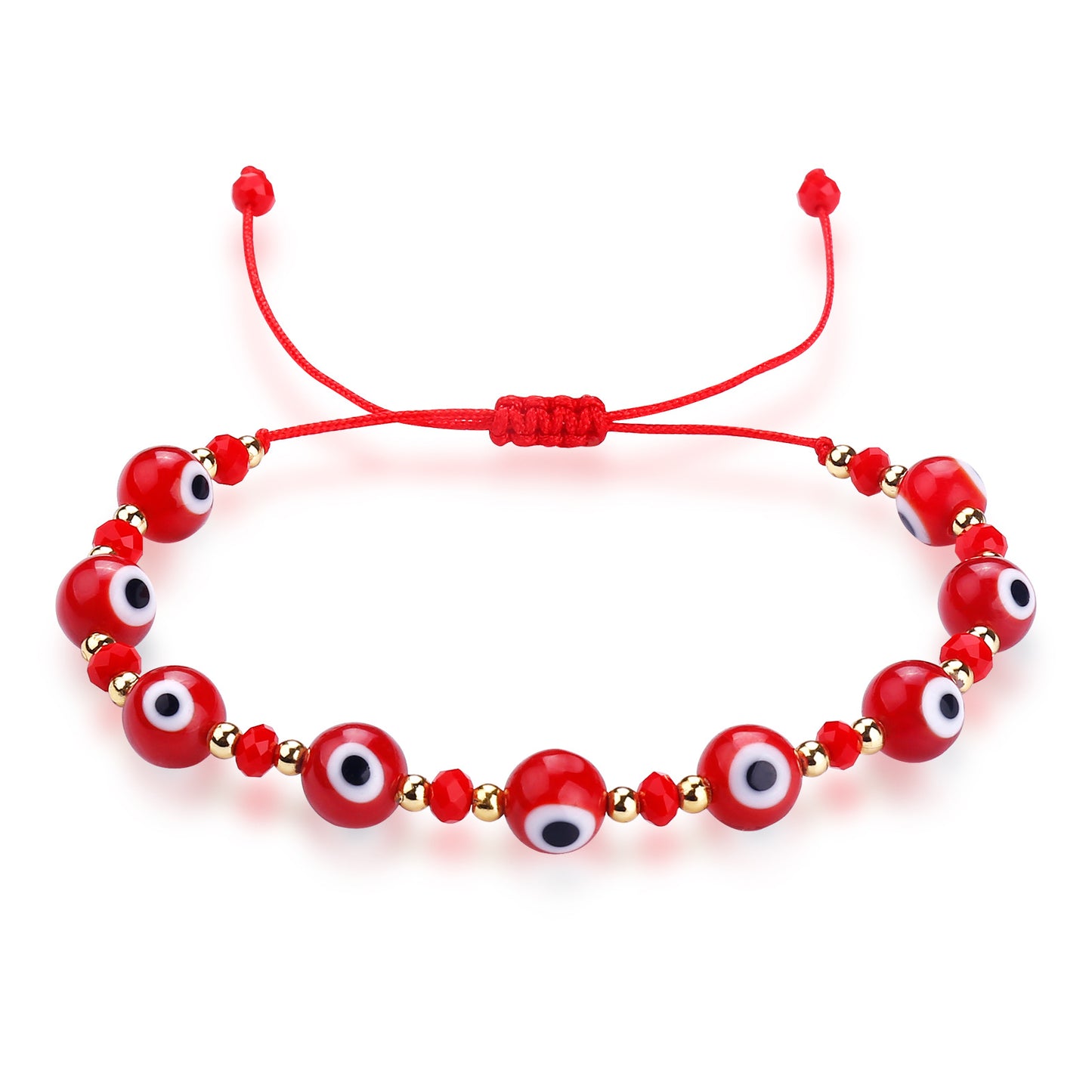 Women's & Men's Haematite Glass Eye Beaded Devil Bracelet