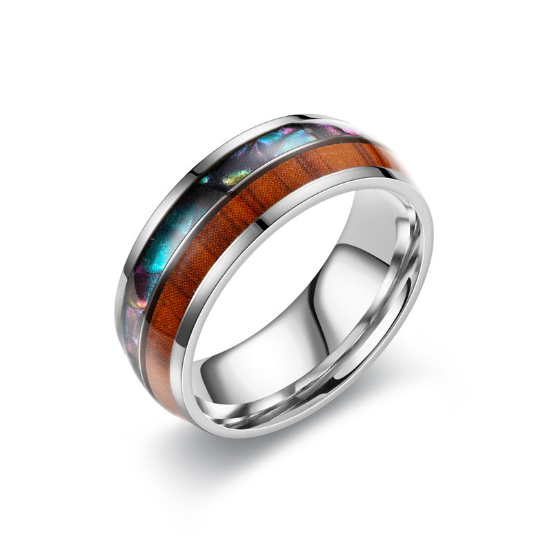 Men's Titanium Steel Fashion Retro Stainless Xi Rings