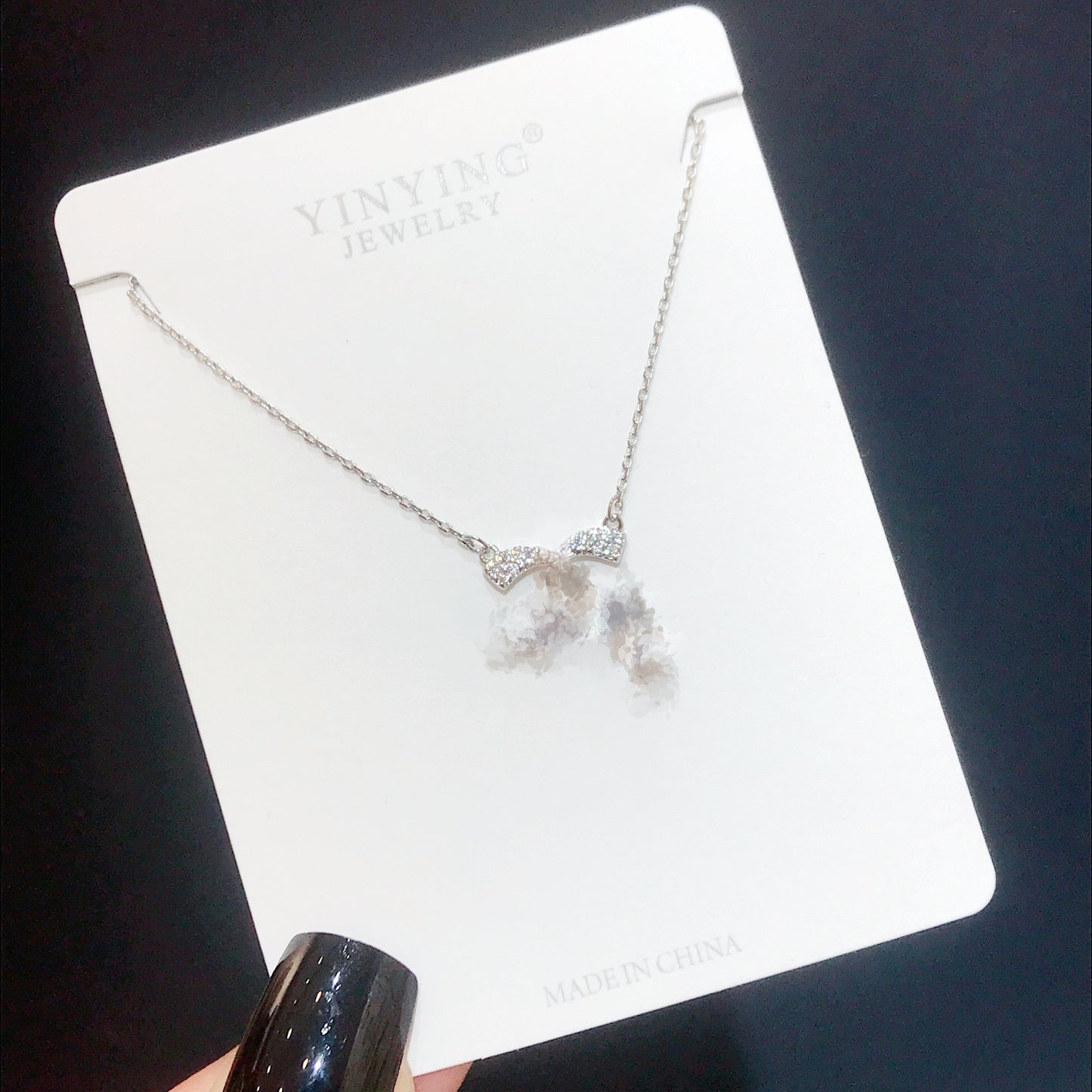 Women's Bow Fishtail Wings Clavicle Chain Super Long Color Necklaces