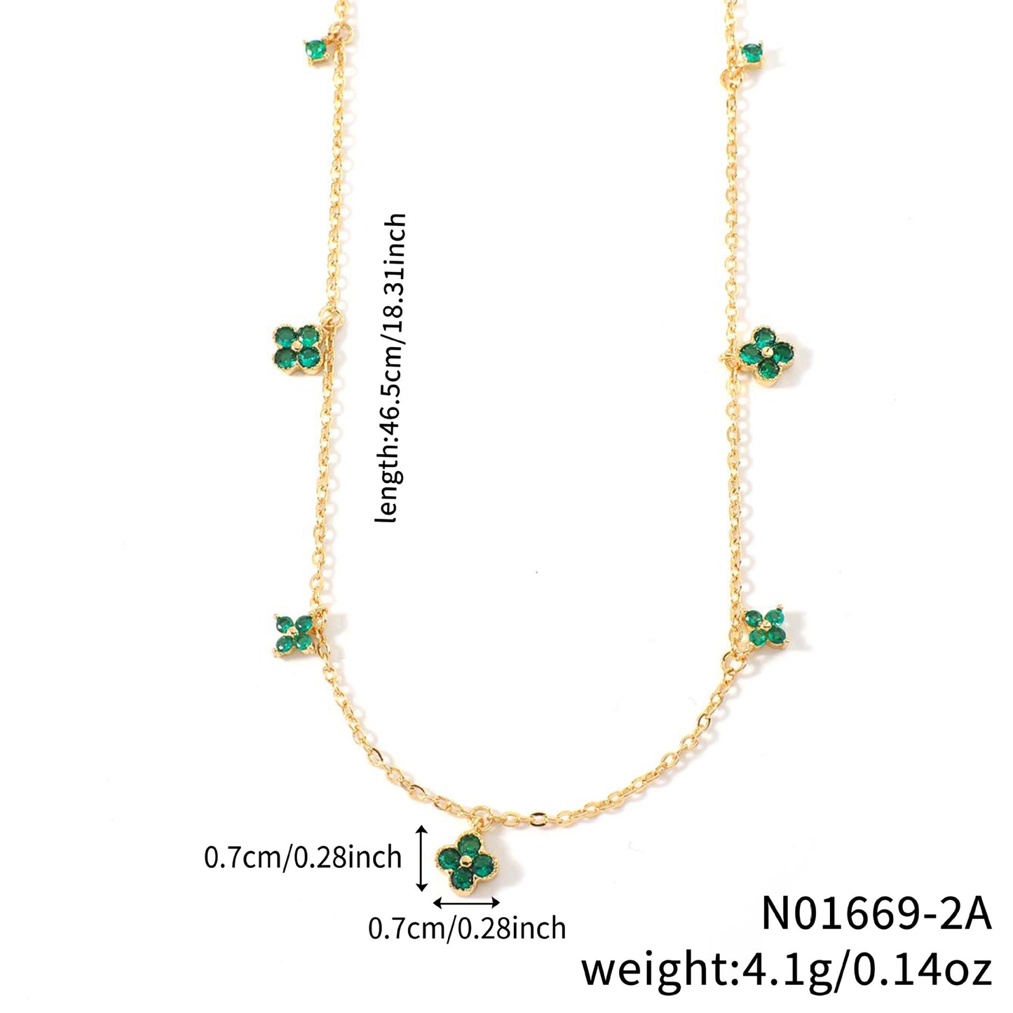 Elegant Light Luxury Clover Four-leaf Flower-shaped Clavicle Chain Necklaces