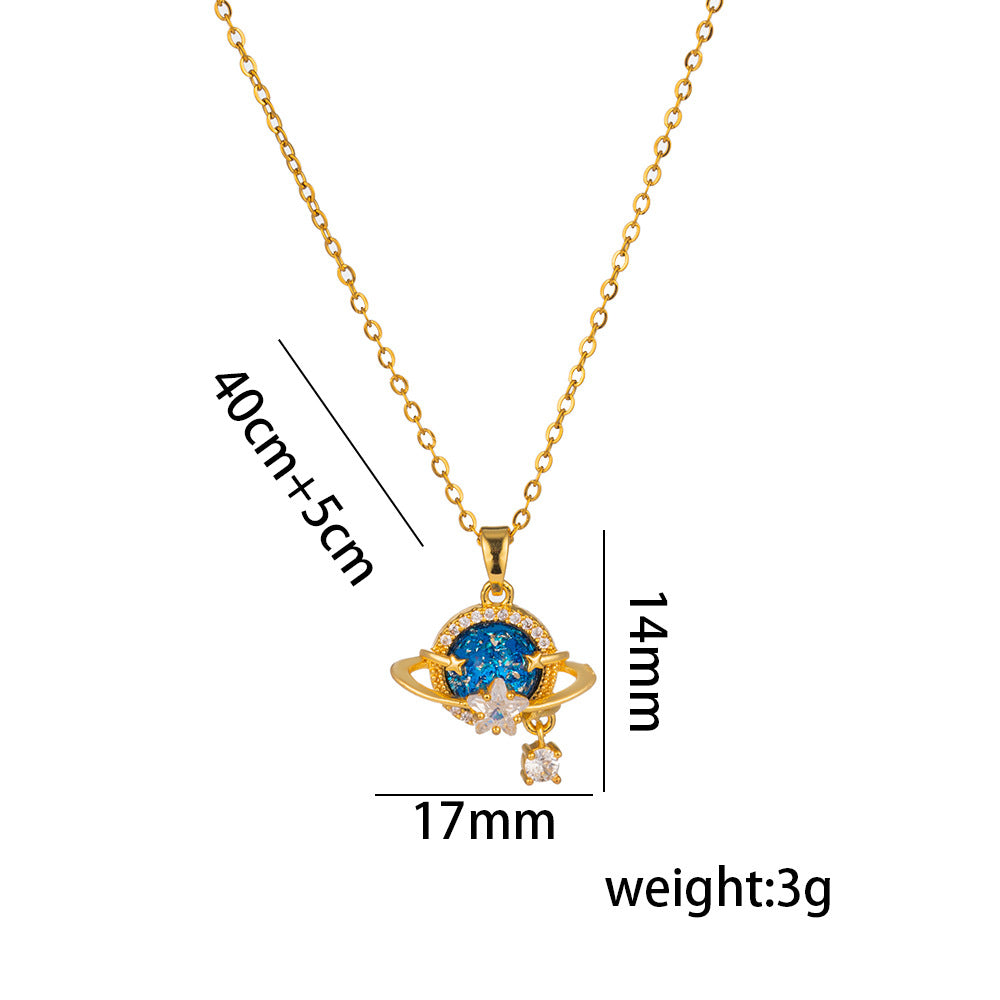 Sky Female Fashion Personality High Sense Clavicle Necklaces