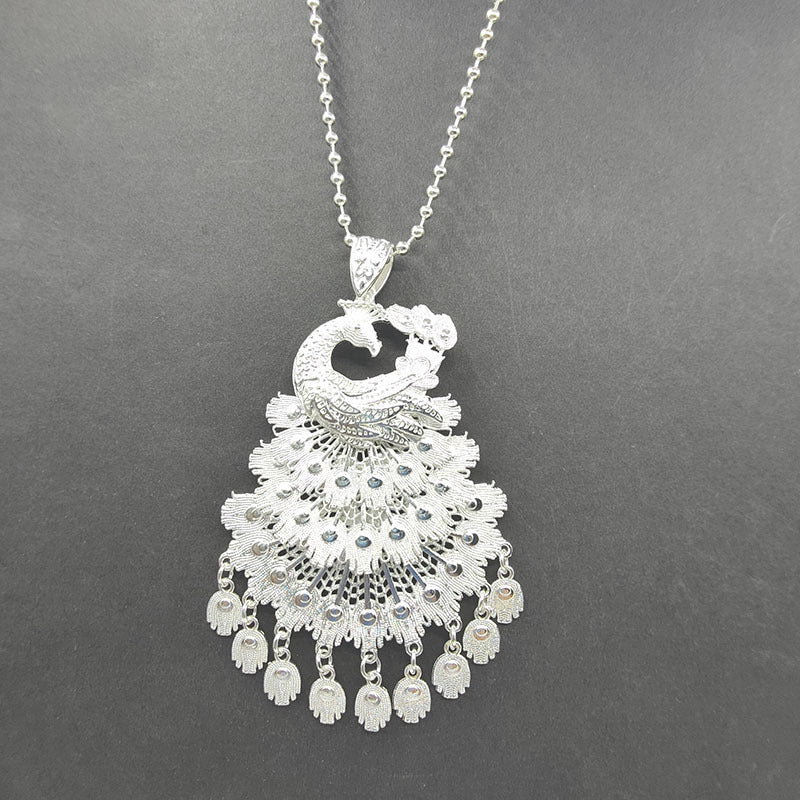 Peacock Sweater Chain Ethnic Style Artistic Exaggerated Necklaces
