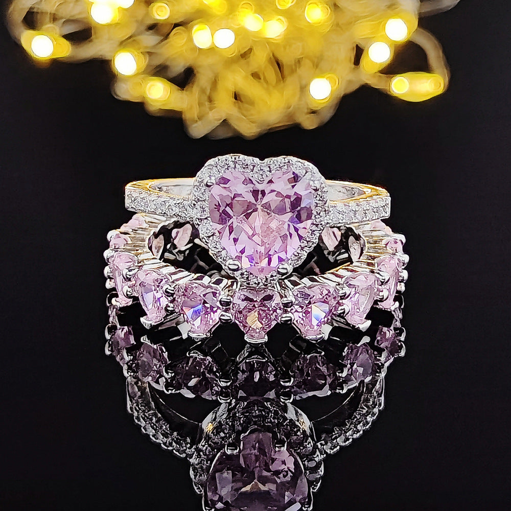 Women's Simple Pink Niche High Sense Does Rings