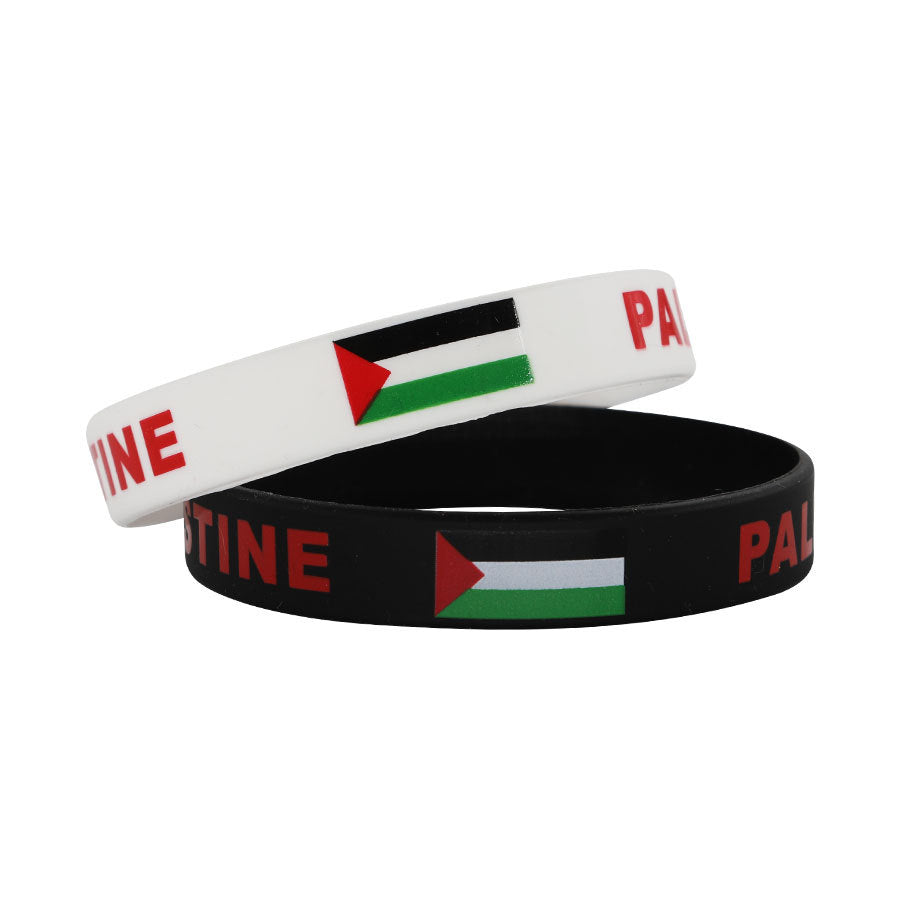 Flag Palestinian Silicone International Commemorative Wristband Bracelets