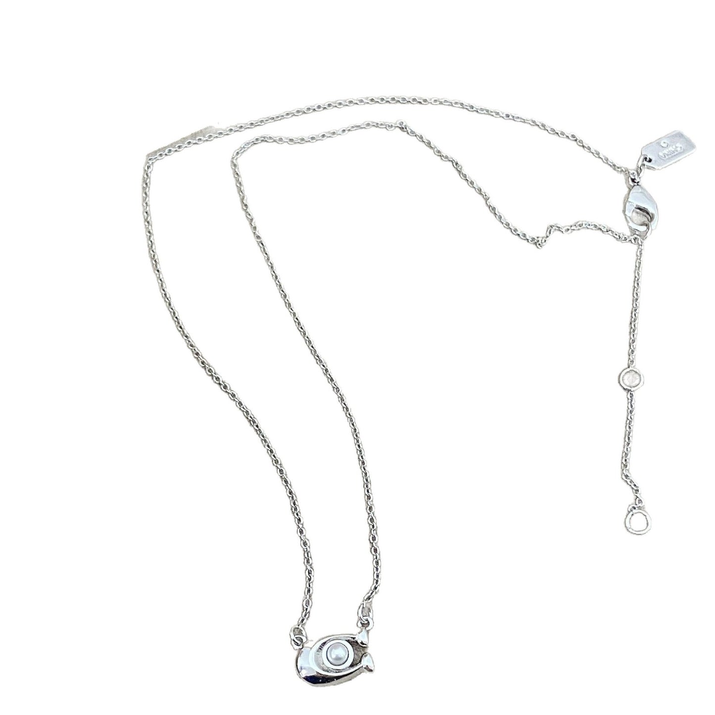 Simple Commute Design Gentle Pearl Inlaid U-shaped Letter Glossy Necklaces