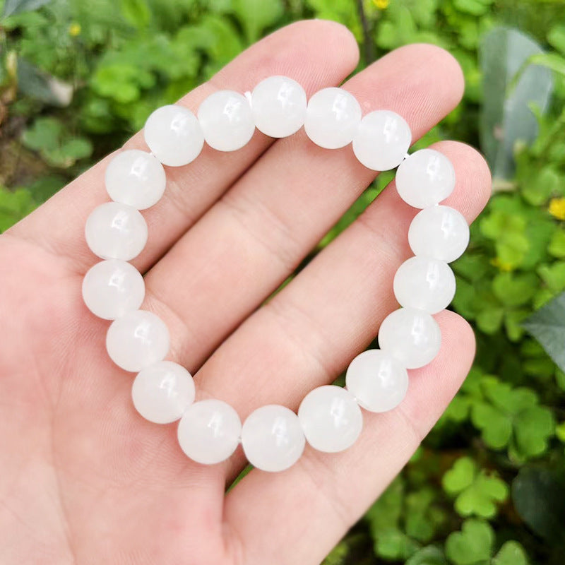 Various Types Of Beads Imitation Jade White Small Bracelets