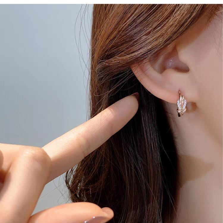 Knotted Circle Ear Clip Trendy Simple Earrings