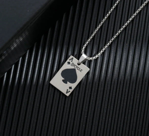 Men's Hop Trendy Cool Letter Korean Style Sweater Chain Necklace