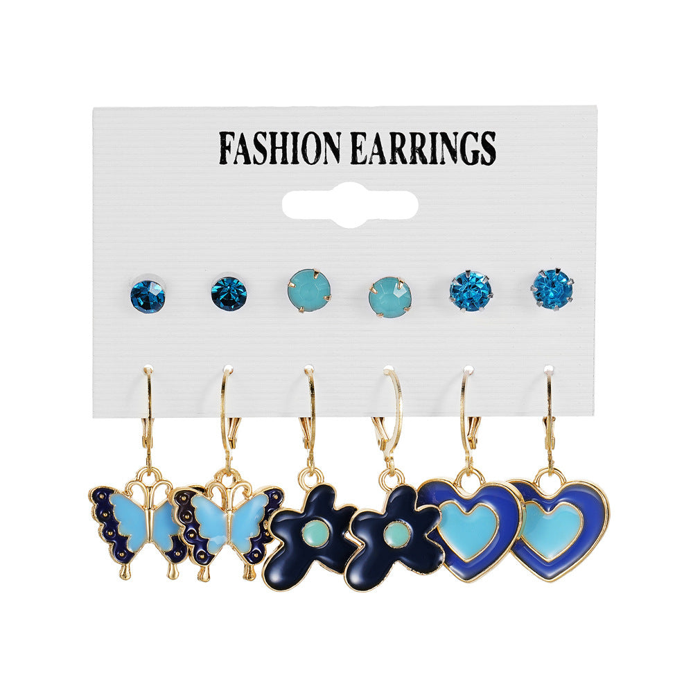 Acrylic Butterfly Cute Bear Ear Clip Earrings