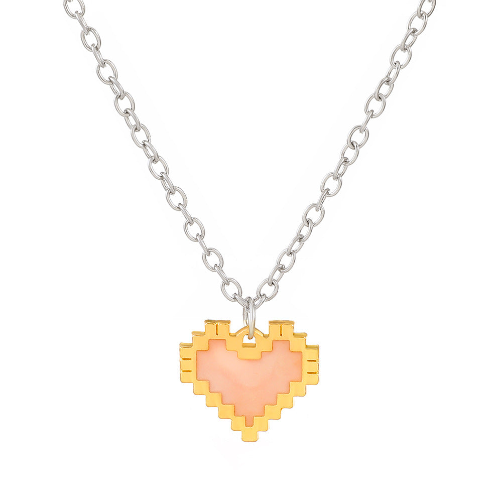 Colorful Moonstone Love Female Niche High-grade Light Luxury Clavicle Necklace