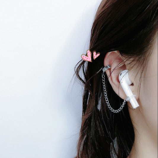 Women's & Men's Apple Wireless Headphone Protection Ear Chain Clip Without Earrings