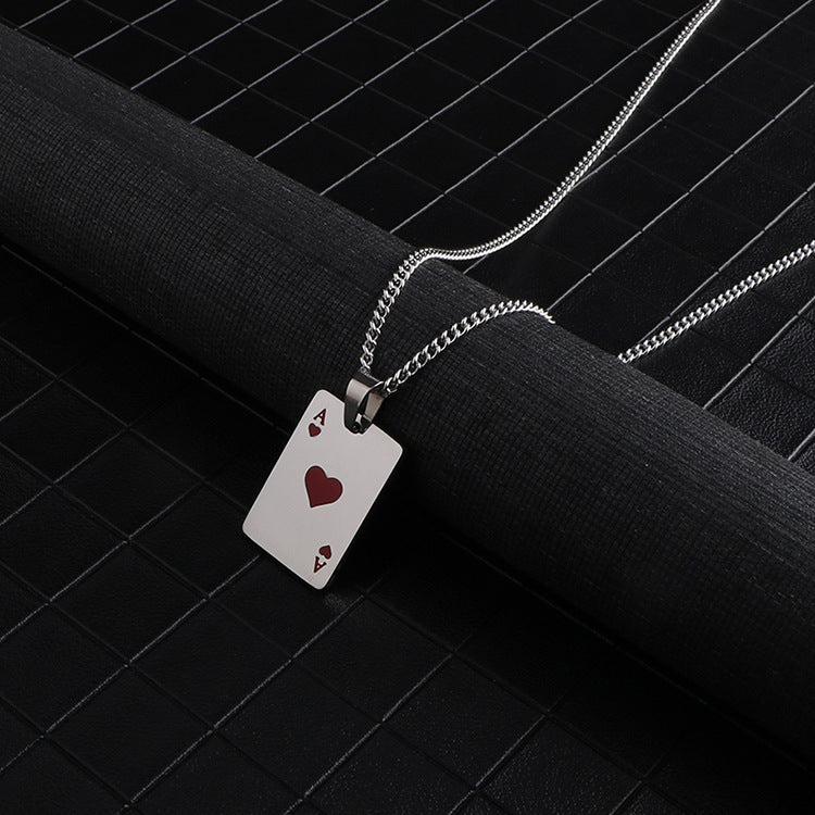 Women's & Men's Poker Red Peach Black Love Trendy Long Sweater Pendants