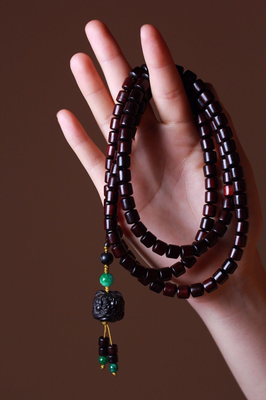 Women's & Men's Live Zambia Ebony Barrel Beads Rosary Bracelets