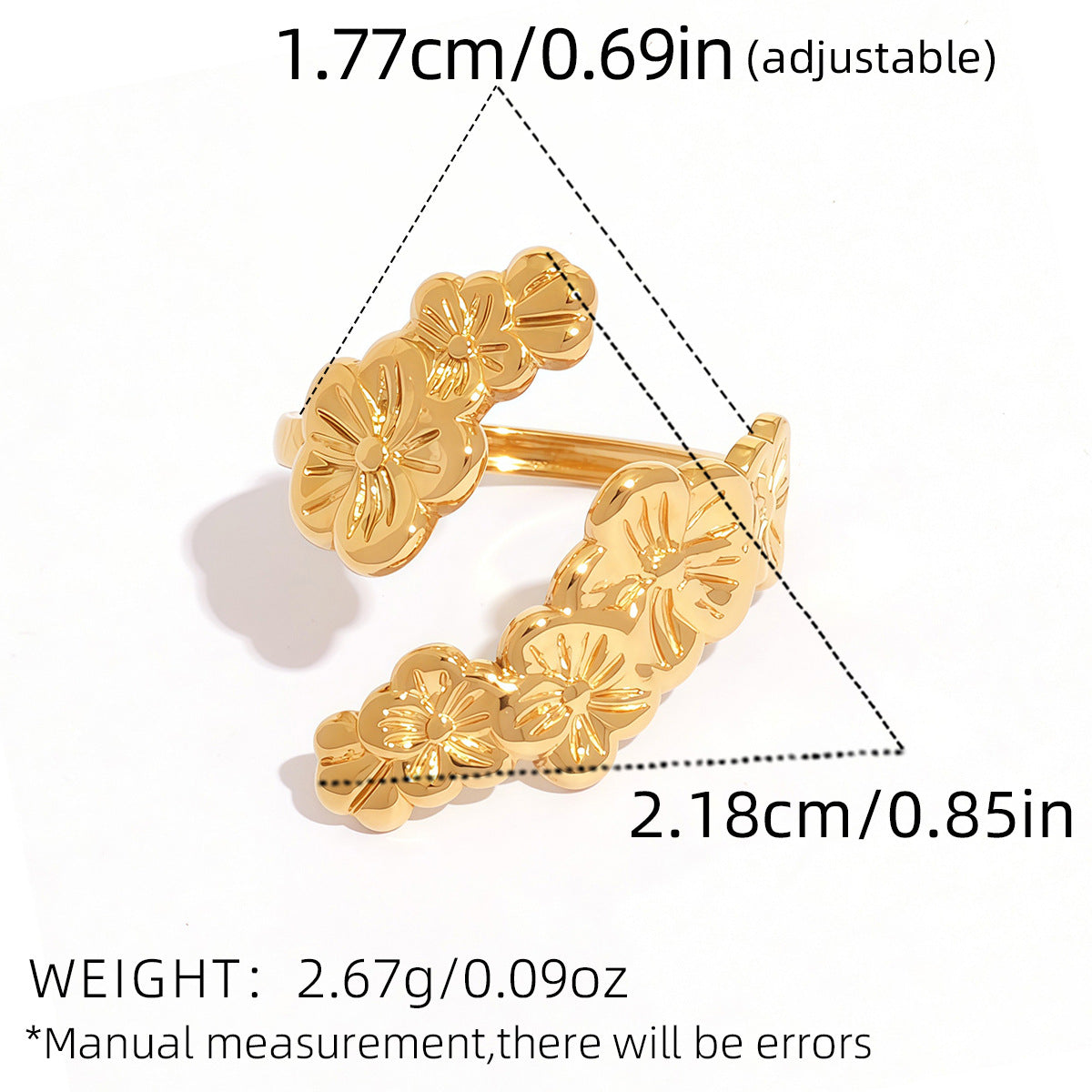 Women's Niche High-grade Light Luxury Packaging Design Flowers Openings Ring